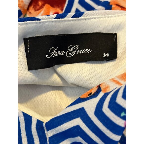 Anna Grace Dress Womens Medium Mini Sundress Floral Boho Cottage Summer Casual - Picture 11 of 12